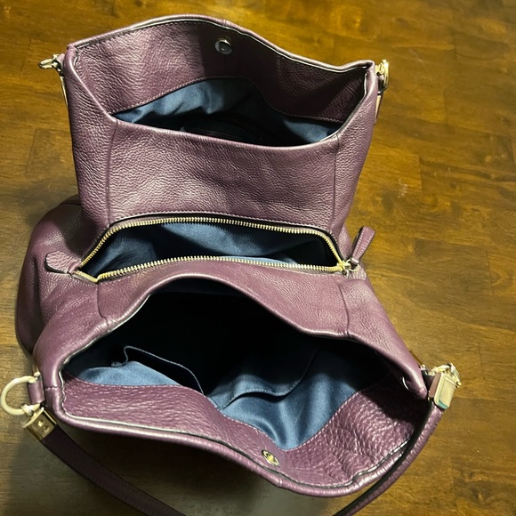 Vintage Coach Madison Phoebe Plum Pebbled Leather Shoulder Bag - Picture 4 of 13